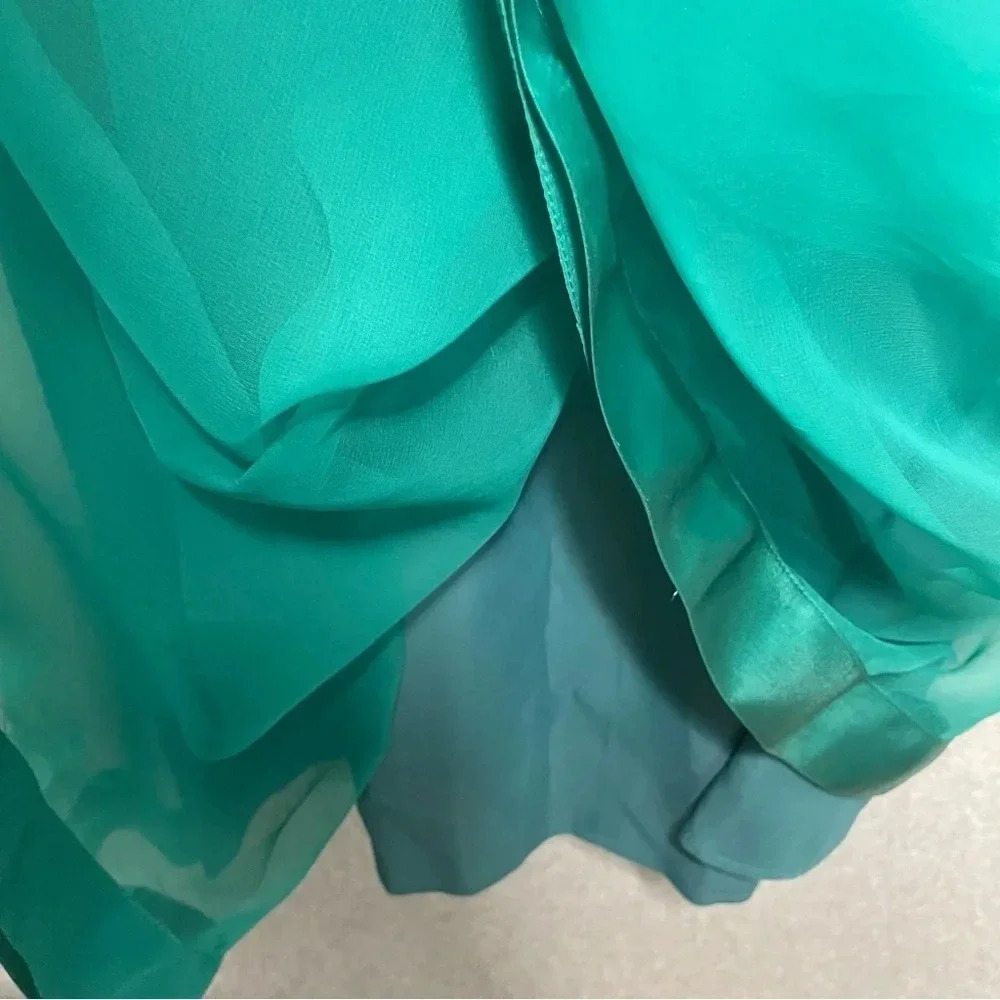 Victor Costa LTD Gown Female Size 12 Vintage Prom Chiffon Layered Floor Length - Picture 9 of 10